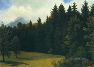 Mountain Resort Albert Bierstadt woods forest Oil Paintings